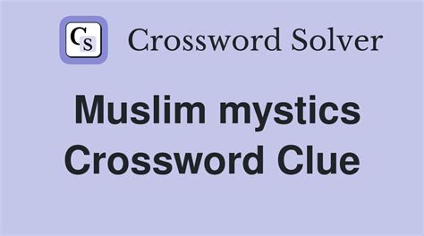 islamic mystic crossword.